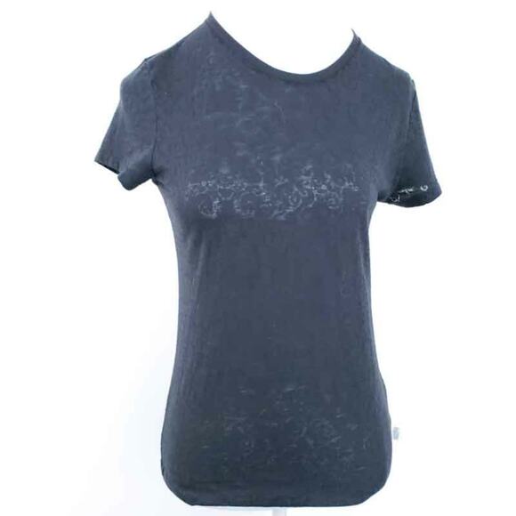 North Face Short Sleeve Shirt Black Small Hiking Outdoors Semisheer Top Stretch - Picture 1 of 7